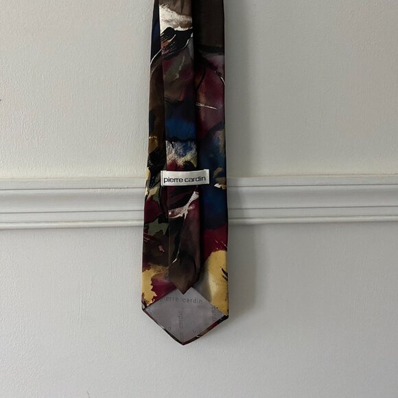 Pierre Cardin 100% Silk Abstract Watercolor Tie‎ - Picture 4 of 4